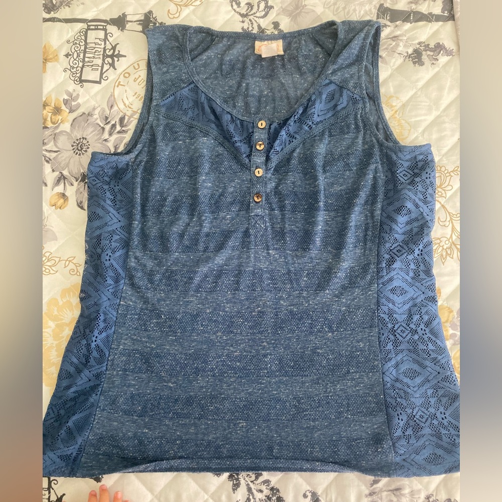 Tank Top with Lace Accents